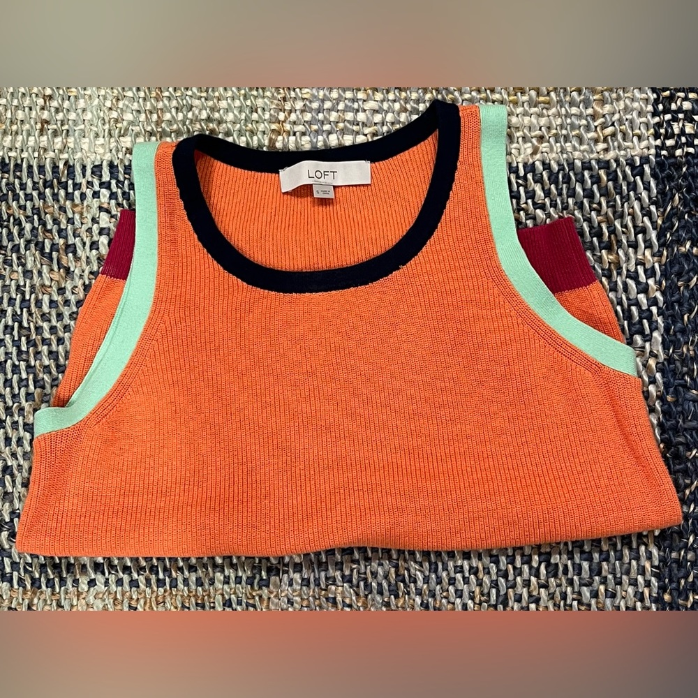 Loft Color Block Sweater Shell - Picture 2 of 2